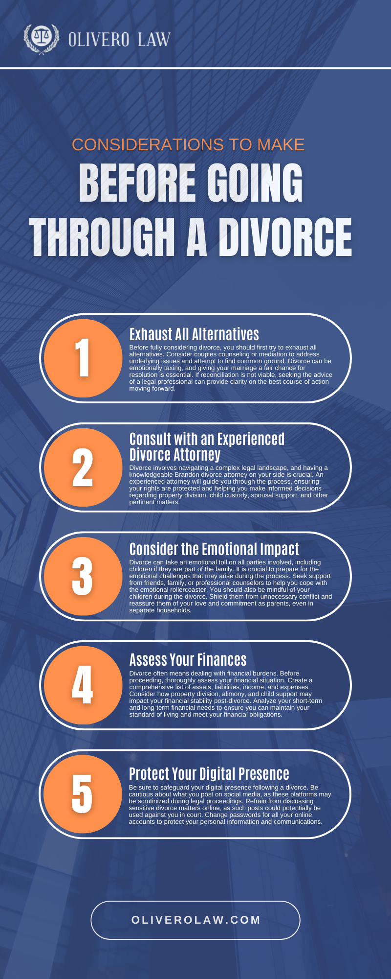 Considerations To Make Before Going Through A Divorce Infographic